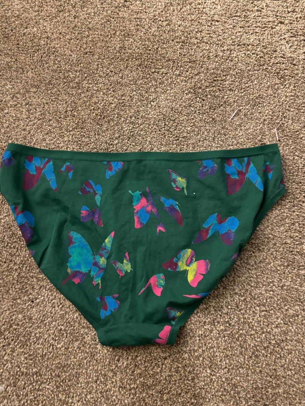 Auden Dark Green Bikini Briefs with Multicolor Floral Accents - Picture 3 of 3